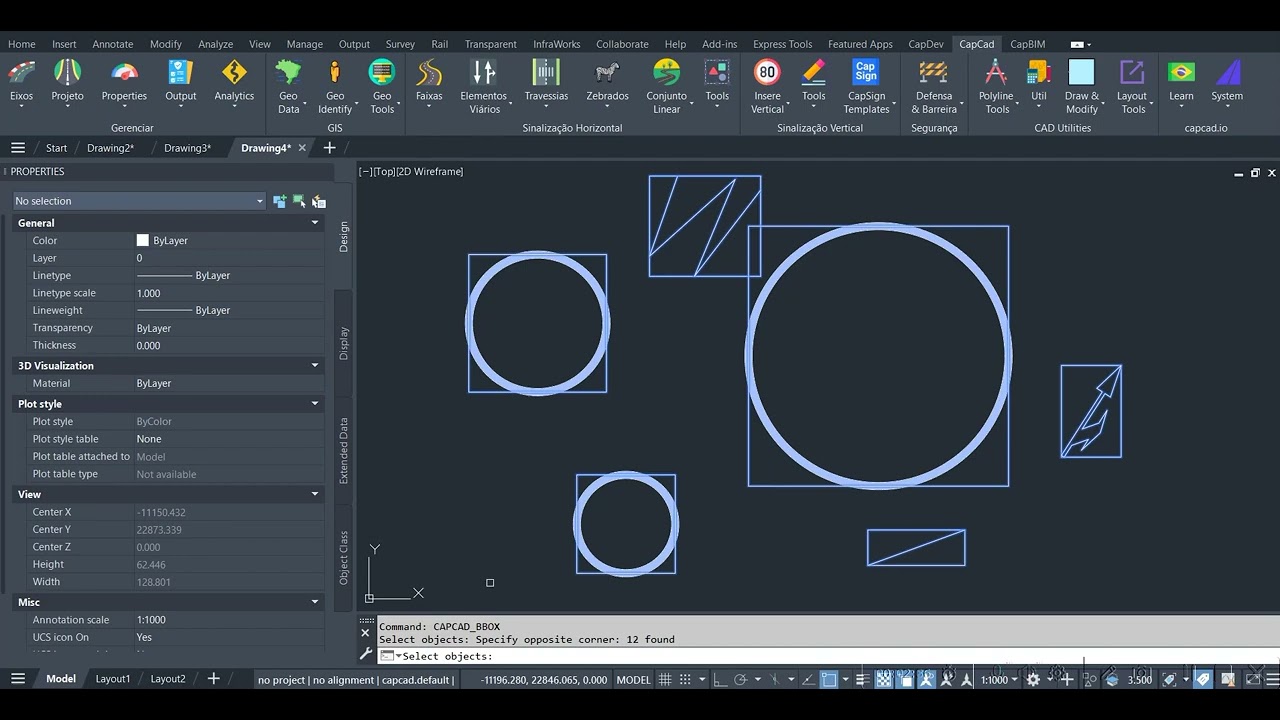 CapCad CAD Tools — polylines, bounding box, copy-in-place (gratuito)