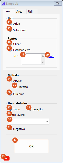 Road cleaner, Alignment tab, Break mode