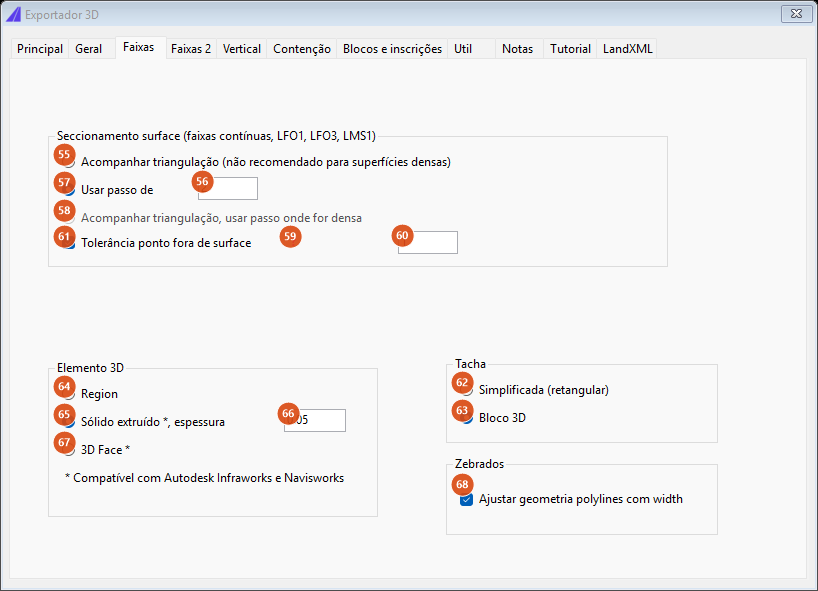 Lines tab