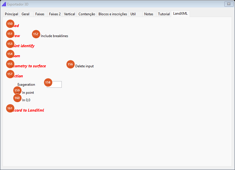 LandXML tab