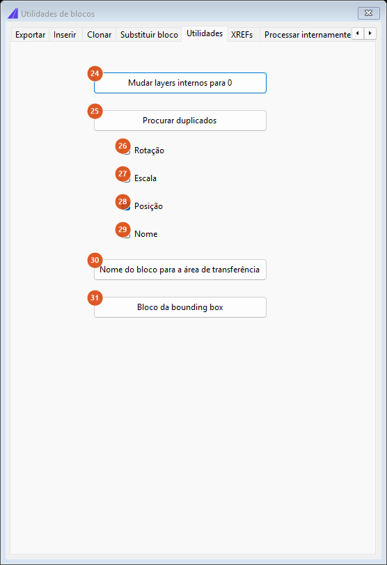 Blocks Utilities, Utils tab