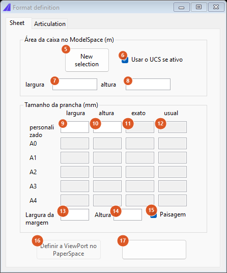 Format definition, Sheet tab