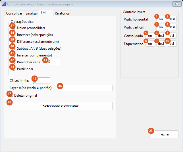 Consolidated, Util tab