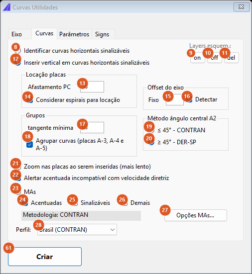 Curves tab