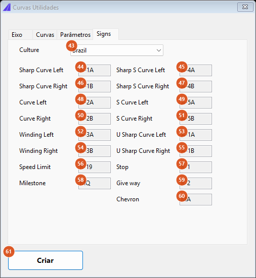 Signs tab
