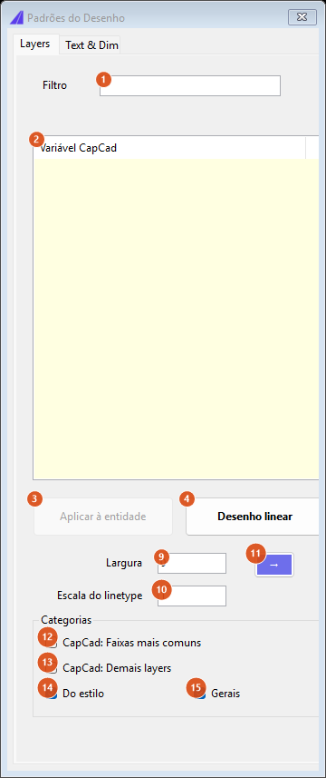 Drawing Standards, narrow mode
