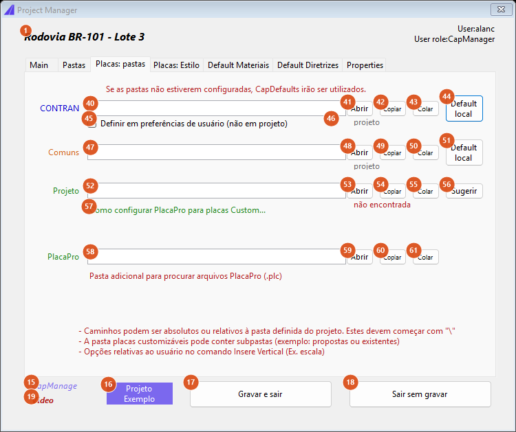 Project Manager, Signs: folders tab