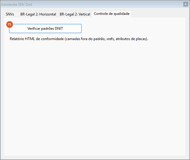 SNV assistant, quality control tab
