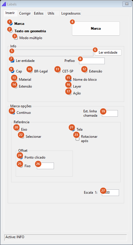 Insert tab with Read entity on