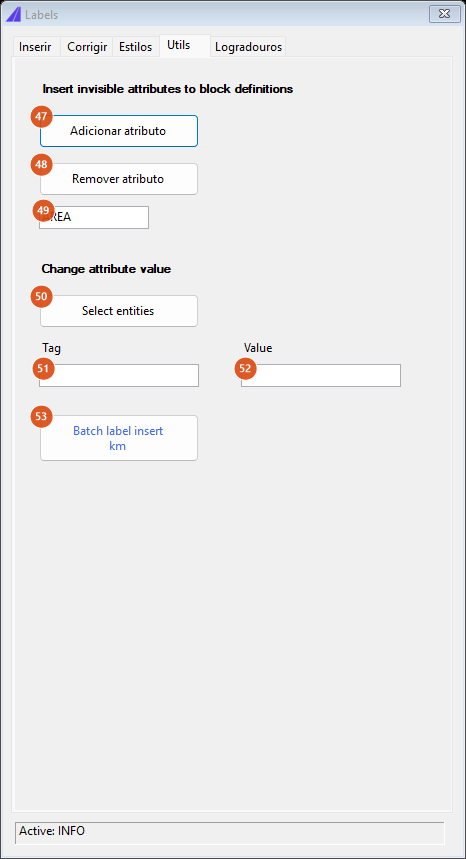 Utils tab