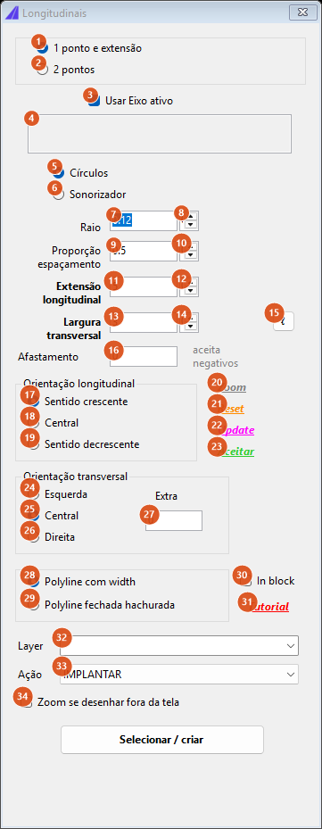 Longitudinais, Circles mode