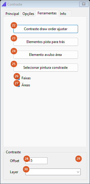 Contrast, Tools tab