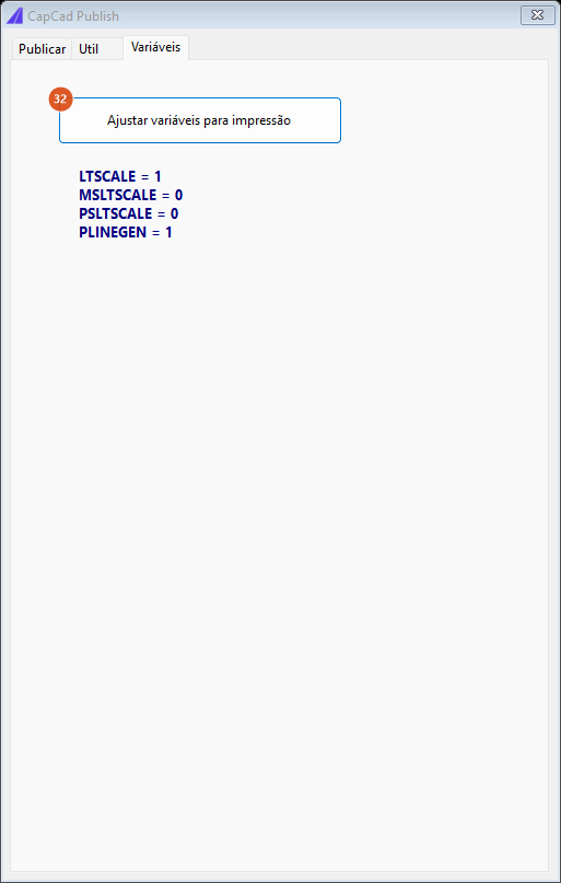 CapCad Publish, Variables tab