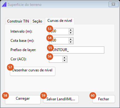 Terrain Surface, Contours tab