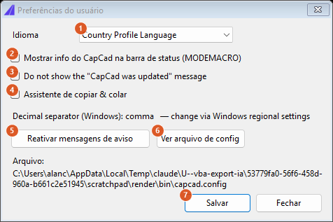 User Preferences