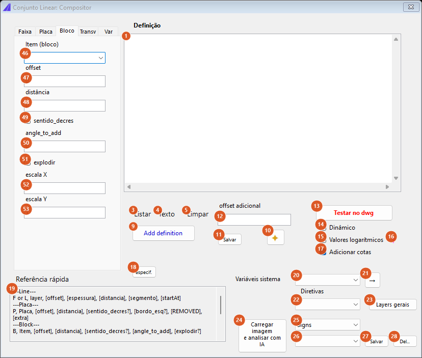 Compositor, Bloco tab