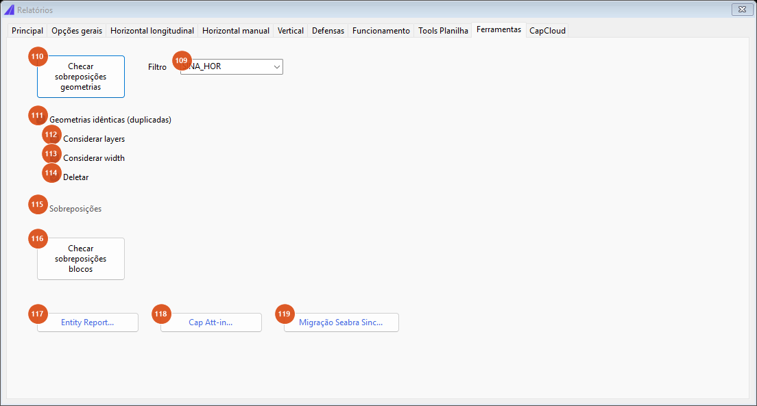 Reports, Tools tab