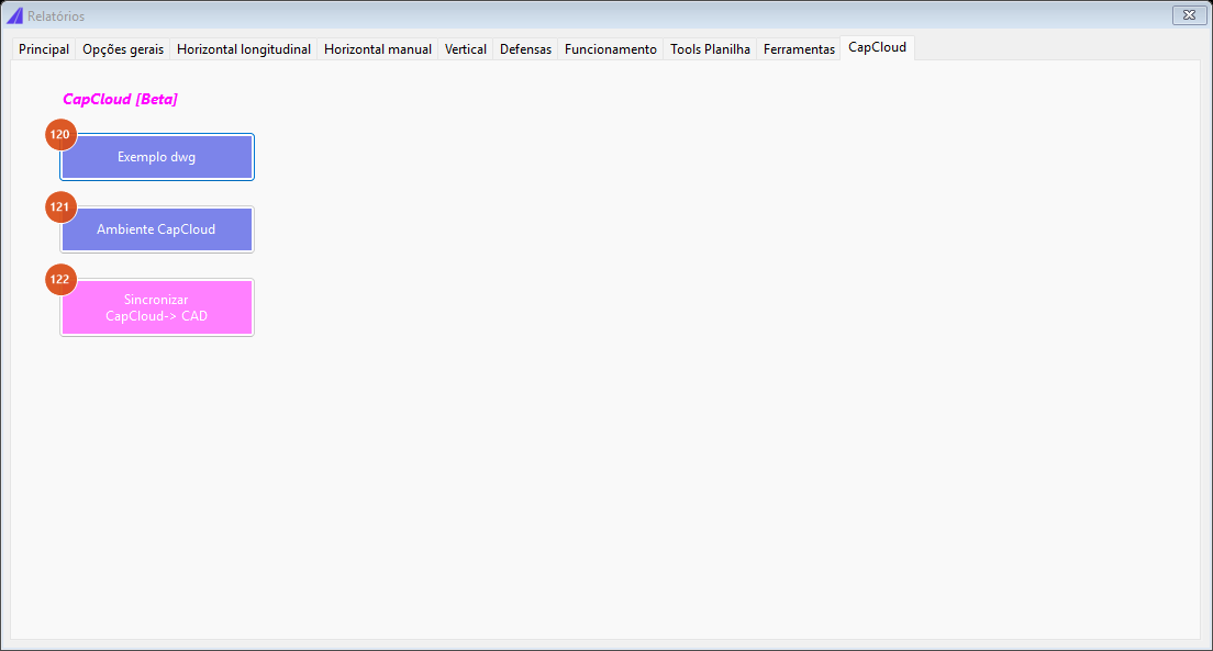 Reports, CapCloud tab