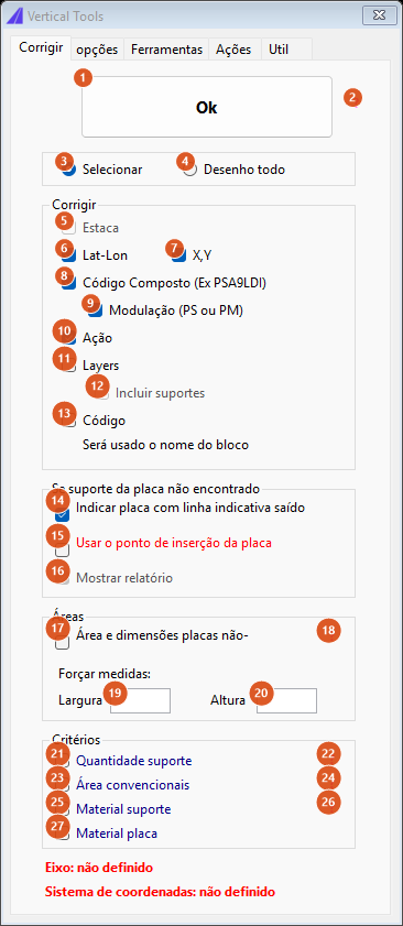 Fix Traffic Signs, Corrigir tab