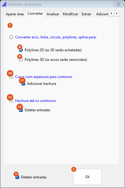 Curve Utilities, Convert tab